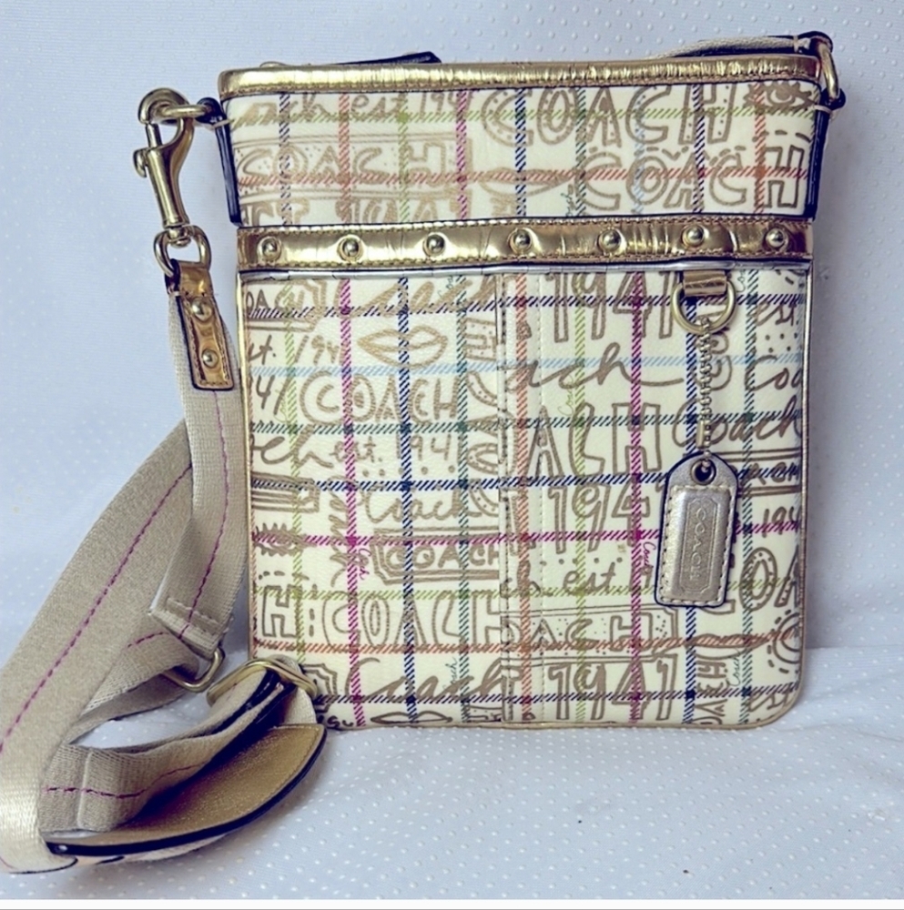 Coach Tattersall Graffiti Swingpack No. KO868-42239 EUC